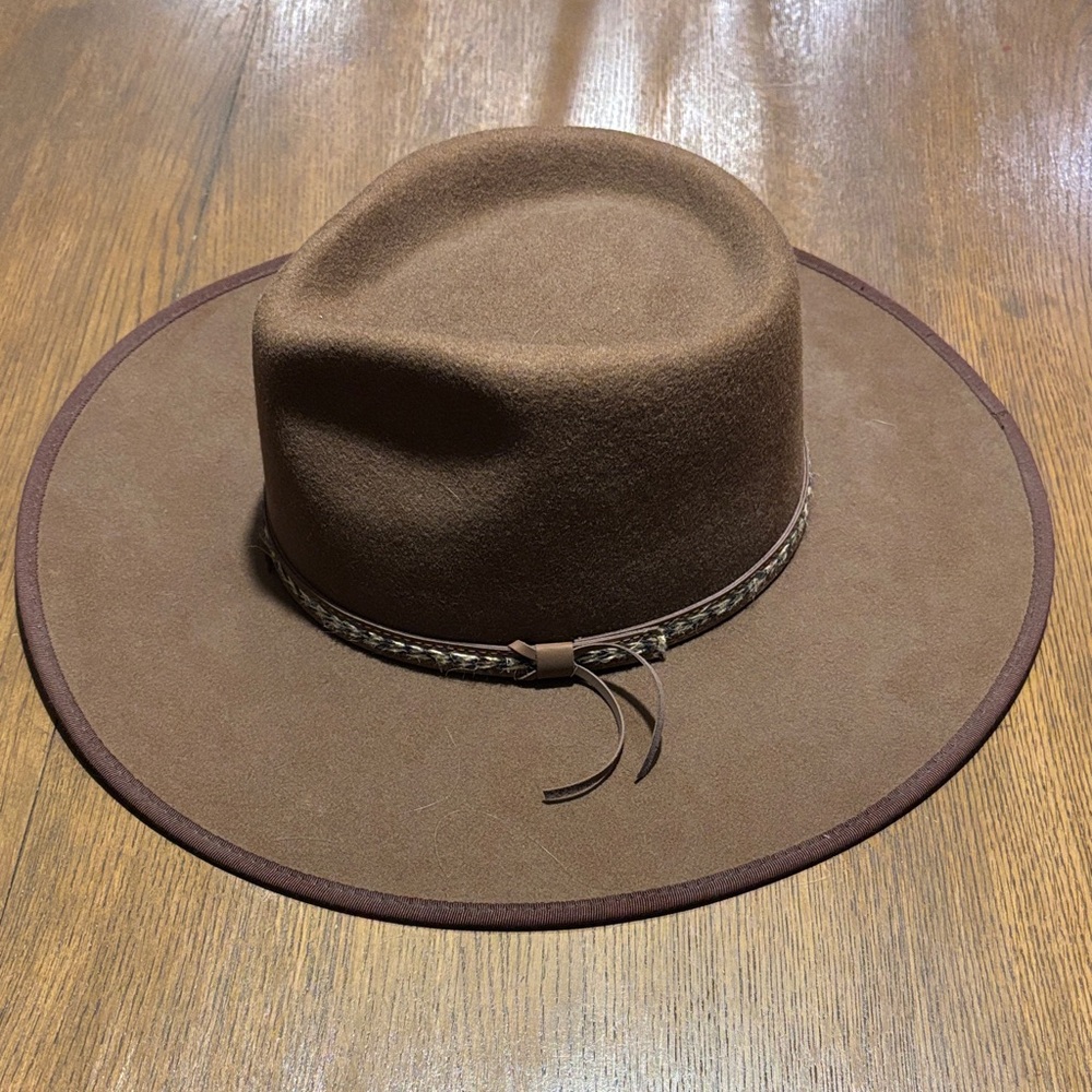 Brown Wide Brim Hat